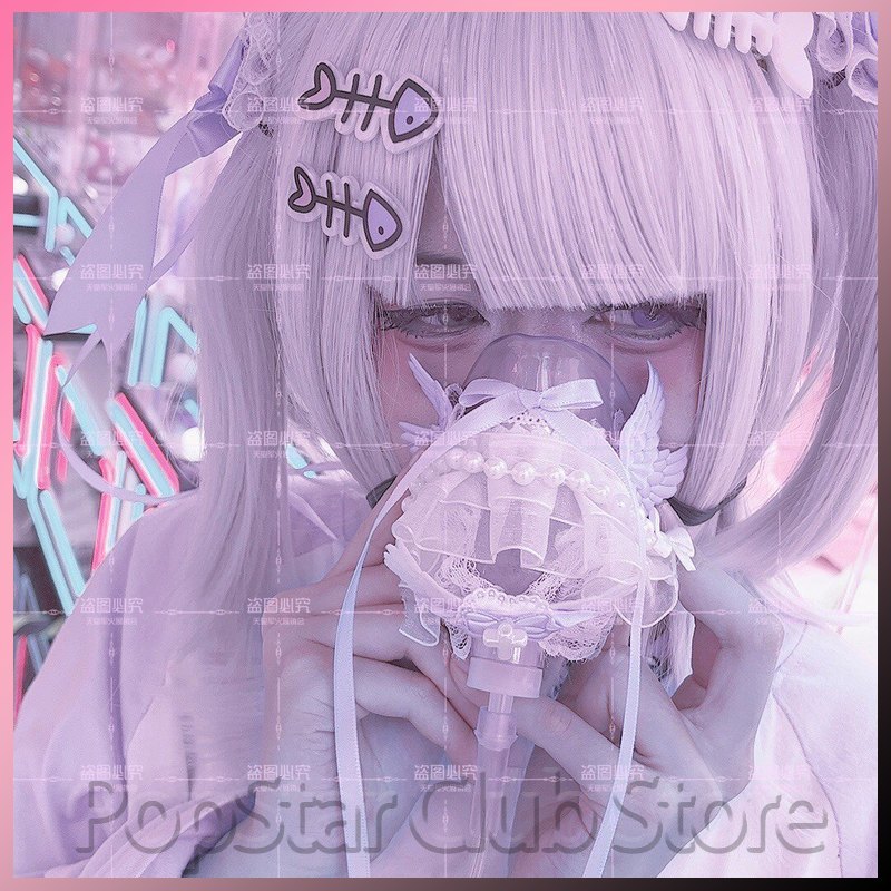 Kawaii Tech Accessories - Máscara de Oxigênio Decorativa de Design