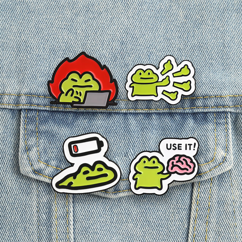 Broches de Sapo Engraçados, Pi - Kawaii Tech Accessories avaliação e preço